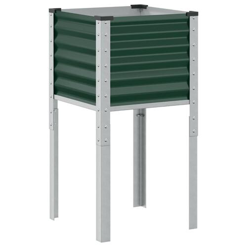Plantekasse 45x45x88 cm stål grøn