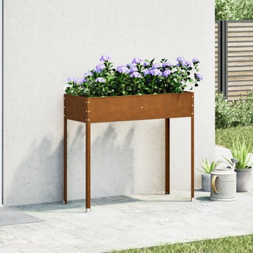 Plantekasse 100,5x40,5x90 cm cortenstål