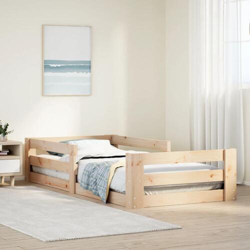 Sengeramme uden madras 75x190 cm massivt fyrretræ