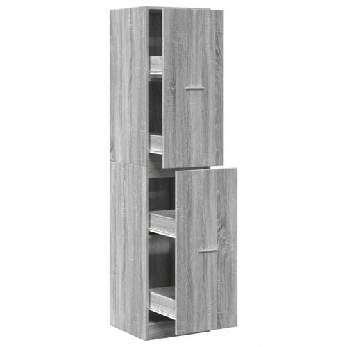 Apotekerskab 40 × 41 × 174,5 cm - grå sonoma-eg, konstrueret træ