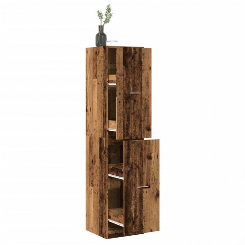Apotekerskab 40×41×174,5 cm - konstrueret træ i gammelt træ-look