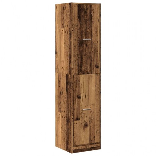 Apotekerskab 40×41×174,5 cm - konstrueret træ i gammelt træ-look