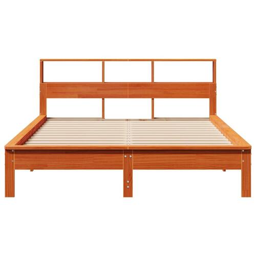 Sengeramme uden madras 150x200 cm massivt fyrretræ gyldenbrun