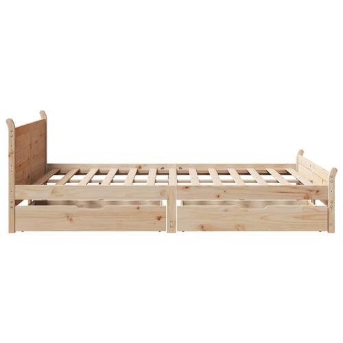 Sengeramme uden madras 120x190 cm massivt fyrretræ