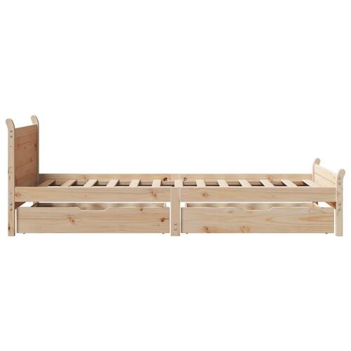 Sengeramme uden madras 100x200 cm massivt fyrretræ