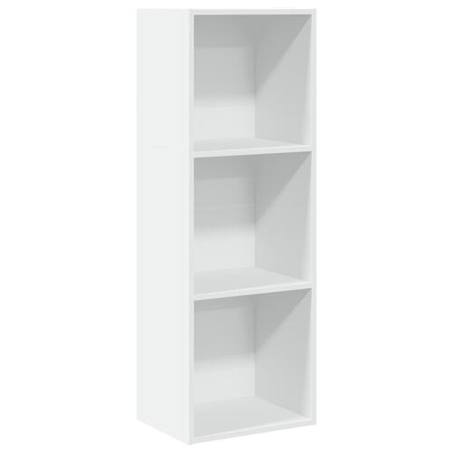 Bogreol 40x30x114 cm konstrueret træ hvid