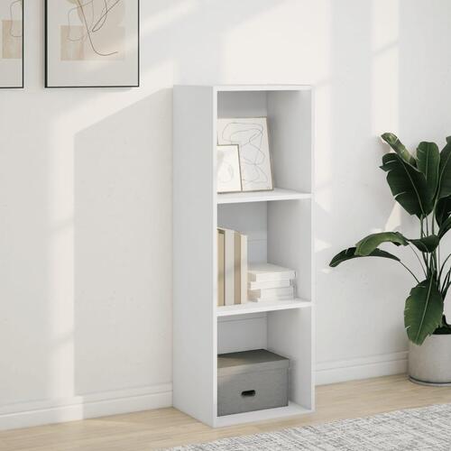 Bogreol 40x30x114 cm konstrueret træ hvid