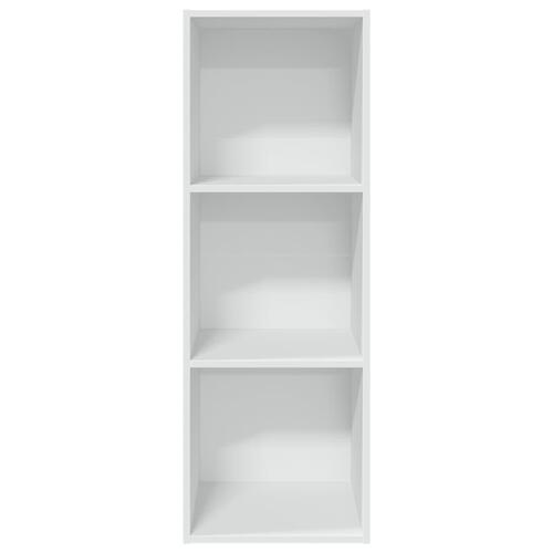 Bogreol 40x30x114 cm konstrueret træ hvid