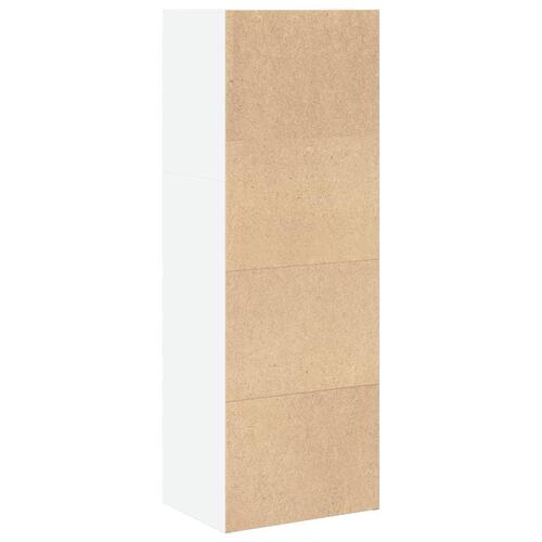 Bogreol 40x30x114 cm konstrueret træ hvid