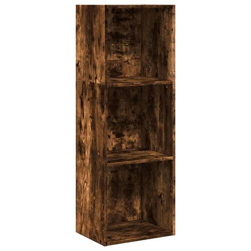 Bogreol 40x30x114 cm konstrueret træ røget egetræsfarve