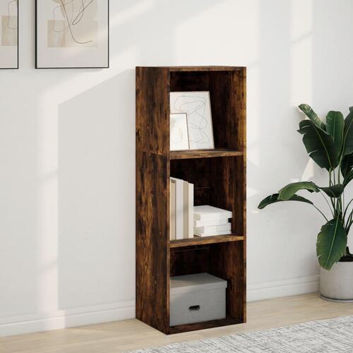 Bogreol 40x30x114 cm konstrueret træ røget egetræsfarve