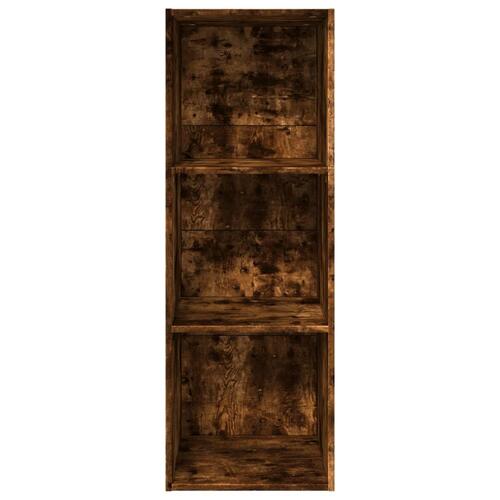 Bogreol 40x30x114 cm konstrueret træ røget egetræsfarve