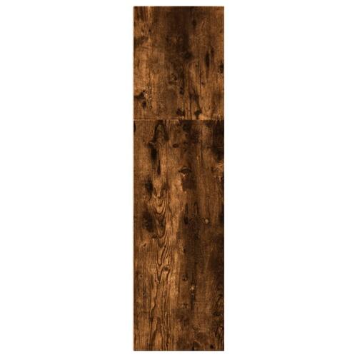Bogreol 40x30x114 cm konstrueret træ røget egetræsfarve