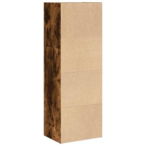Bogreol 40x30x114 cm konstrueret træ røget egetræsfarve