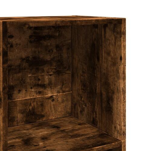 Bogreol 40x30x114 cm konstrueret træ røget egetræsfarve