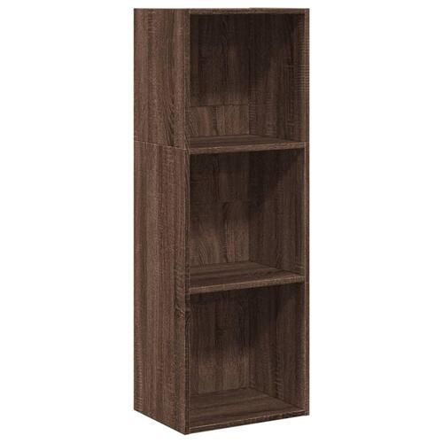 Bogreol 40x30x114 cm konstrueret træ brun egetræsfarve