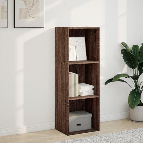 Bogreol 40x30x114 cm konstrueret træ brun egetræsfarve