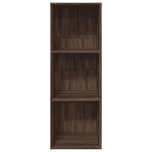 Bogreol 40x30x114 cm konstrueret træ brun egetræsfarve