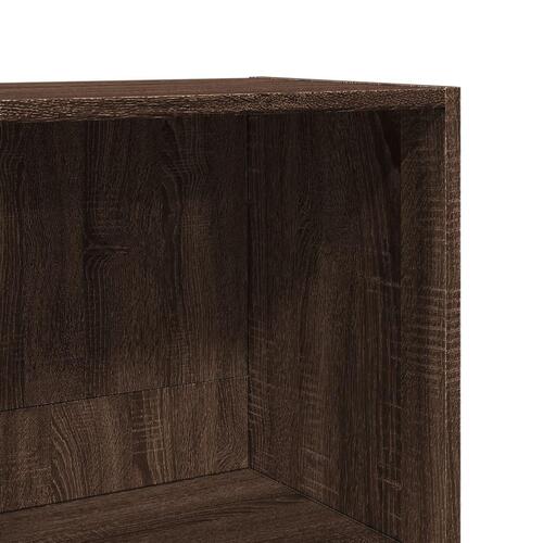 Bogreol 40x30x114 cm konstrueret træ brun egetræsfarve