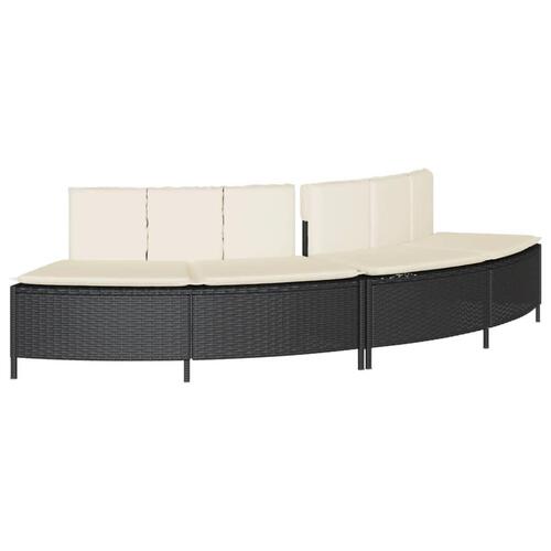 Spakant polyrattan og massivt akacietræ sort