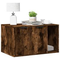 Toiletskjuler kattebakke 80x50x45 cm konstrueret træ røget eg
