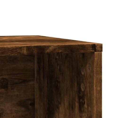 Toiletskjuler kattebakke 80x50x45 cm konstrueret træ røget eg