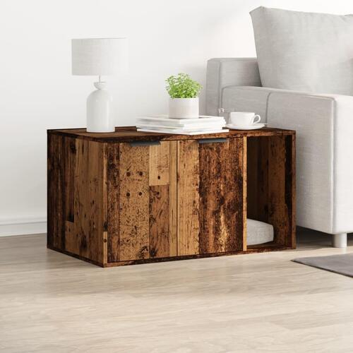 Toiletskjuler kattebakke 80x50x45 cm konstrueret træ gammelt eg