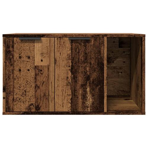 Toiletskjuler kattebakke 80x50x45 cm konstrueret træ gammelt eg