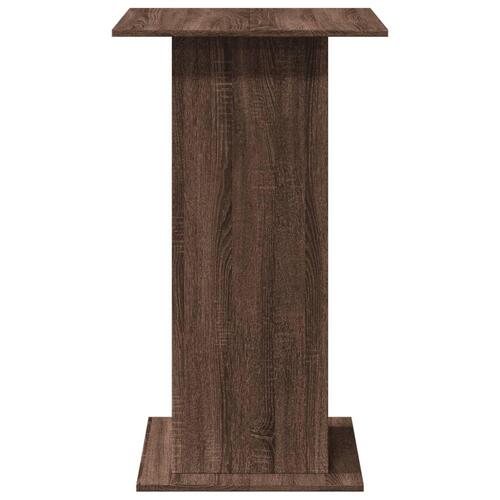 Barbord med opbevaring 60x60x102 cm konstrueret træ brunt eg