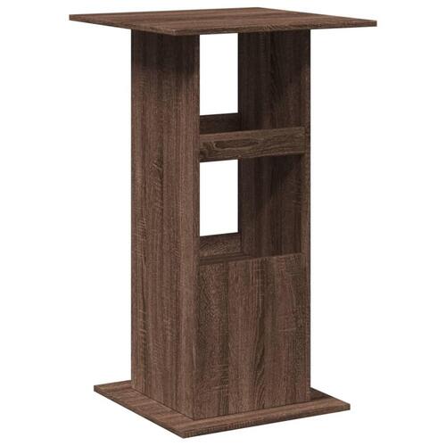 Barbord med opbevaring 60x60x102 cm konstrueret træ brunt eg