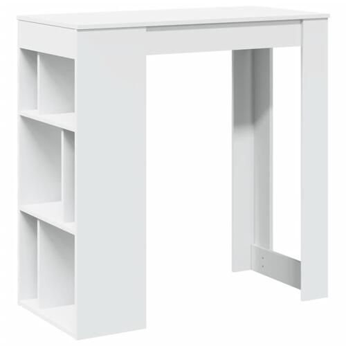 Barbord med stativer 102x50x103,5 cm konstrueret træ hvid