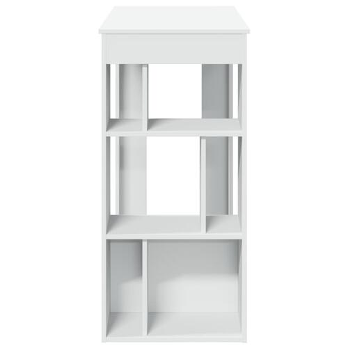 Barbord med stativer 102x50x103,5 cm konstrueret træ hvid