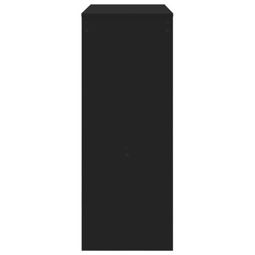 Barbord med stativer 90x40x103,5 cm konstrueret træ sort