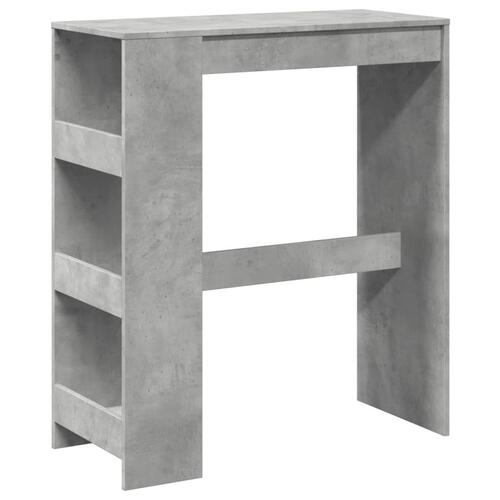 Barbord med stativer 90x40x103,5 cm konstrueret træ betongrå