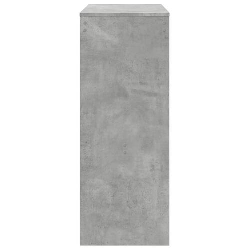 Barbord med stativer 90x40x103,5 cm konstrueret træ betongrå