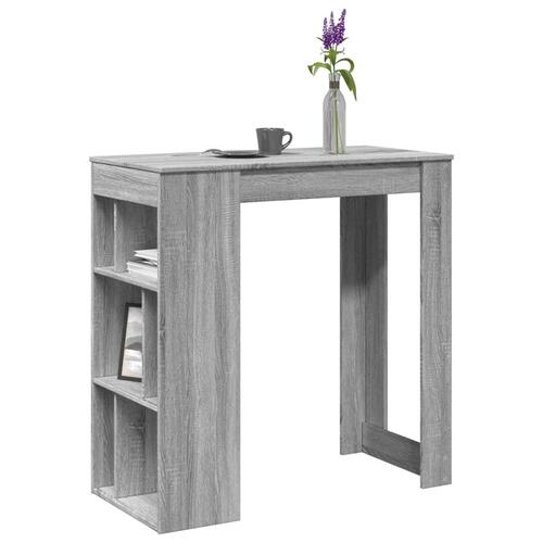 Barbord m.stativer 102x50x103,5cm konstrueret træ grå sonoma-eg