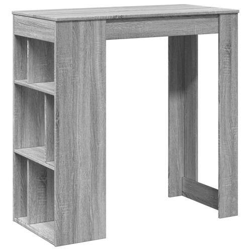 Barbord m.stativer 102x50x103,5cm konstrueret træ grå sonoma-eg