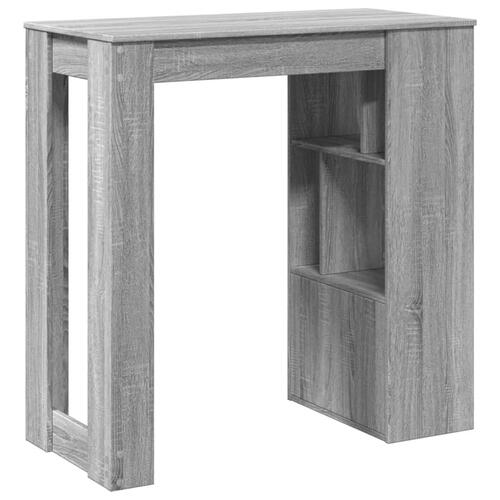 Barbord m.stativer 102x50x103,5cm konstrueret træ grå sonoma-eg