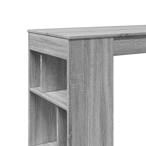 Barbord m.stativer 102x50x103,5cm konstrueret træ grå sonoma-eg