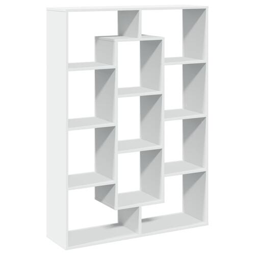 Bogreol 102x29x143 cm konstrueret træ hvid
