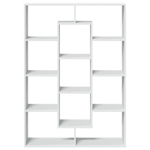 Bogreol 102x29x143 cm konstrueret træ hvid