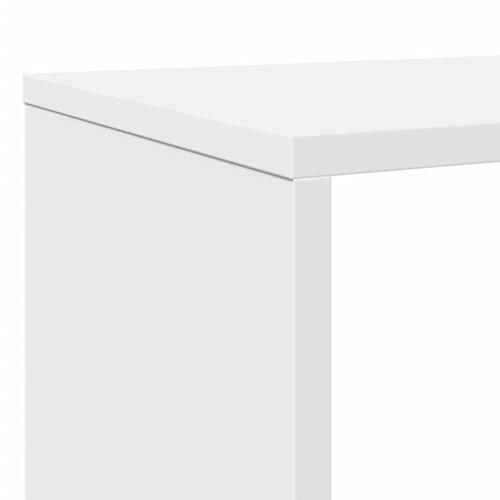 Bogreol 102x29x143 cm konstrueret træ hvid