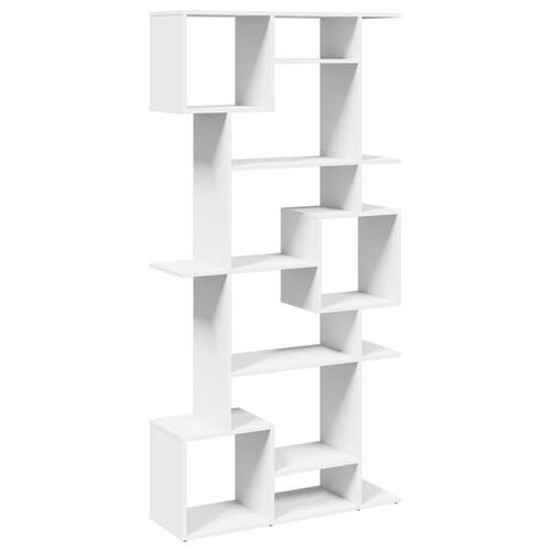 Bogreol 92x29x188 cm konstrueret træ hvid