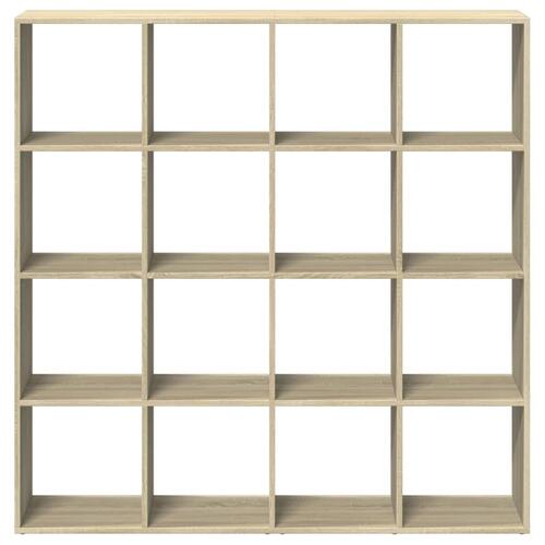 Bogskab 137,5x29x137,5 cm konstrueret træ sonoma-eg