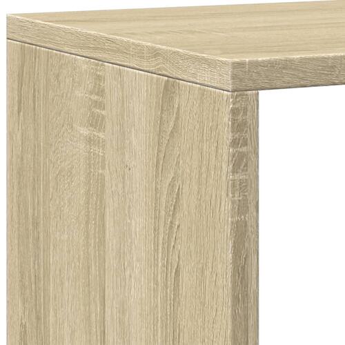 Bogskab 137,5x29x137,5 cm konstrueret træ sonoma-eg