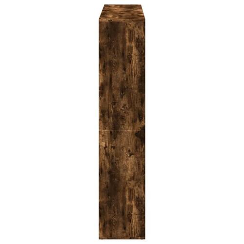 Bogskab 137,5x29x137,5 cm konstrueret træ røget egetræ