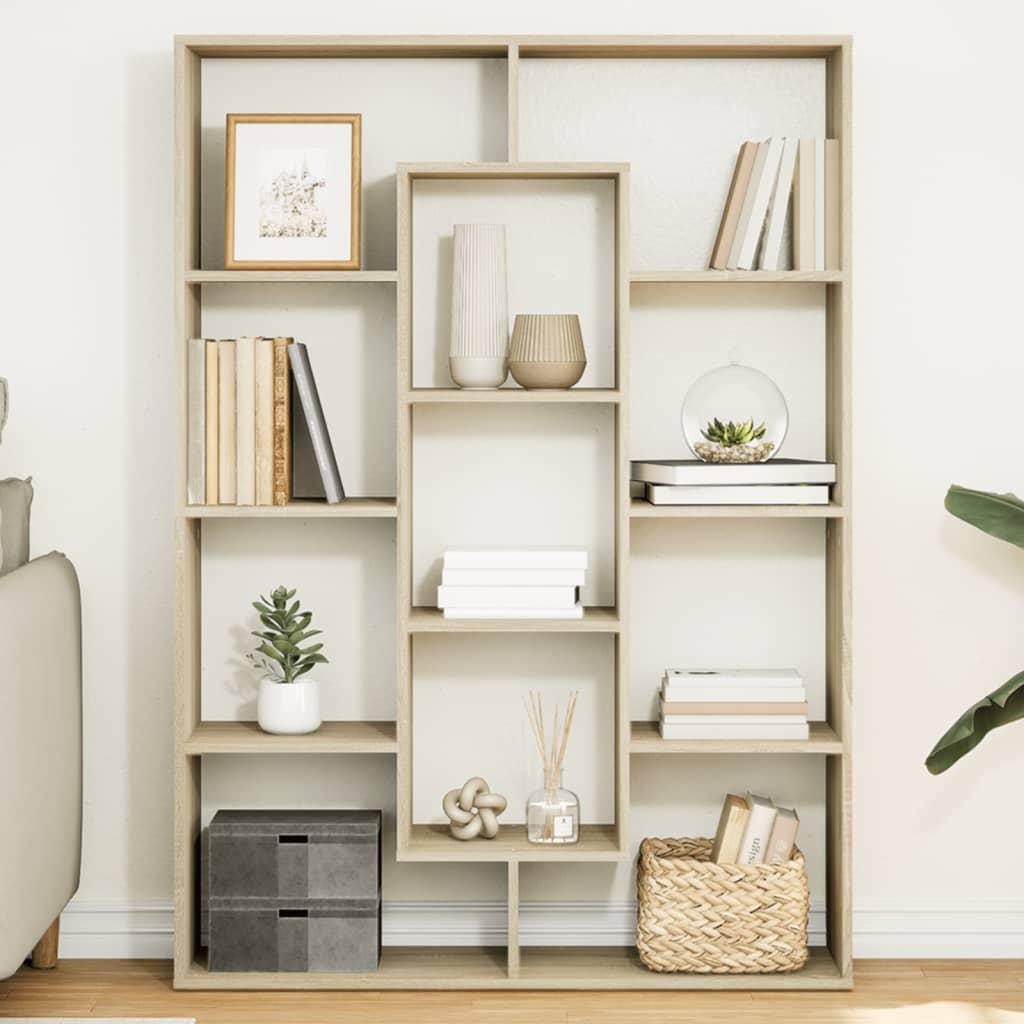 Bogskab 102x29x143 cm konstrueret træ sonoma-eg