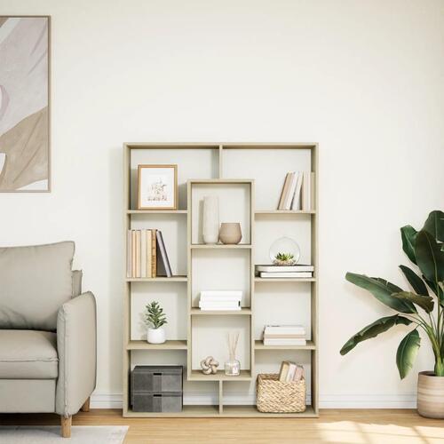 Bogskab 102x29x143 cm konstrueret træ sonoma-eg