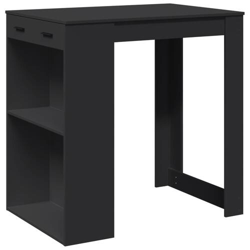 Barbord 102x70x103,5 cm konstrueret træ sort
