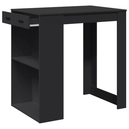 Barbord 102x70x103,5 cm konstrueret træ sort